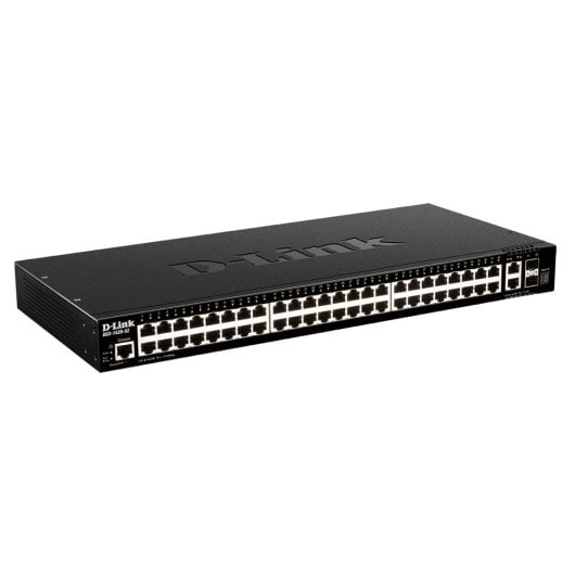 Commutateur D-Link L3 50 ports 10G SFP+ empilable, géré par le Web, VLAN, noir, 1U