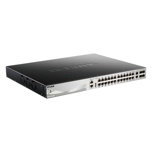 Commutateur géré empilable L3 D-Link DGS-3130-30PS/E 24 ports RJ-45 Gigabit PoE+ 4 ports SFP+