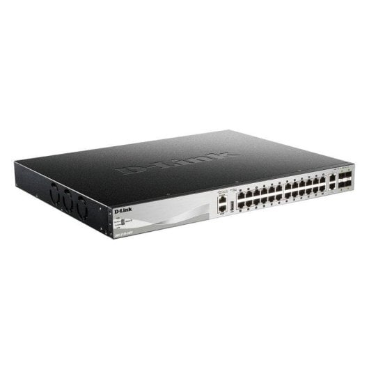 Switch D-Link DGS-3130-30PS/E 24 RJ-45 Gigabit PoE+ 4 SFP+ Apilável L3 Gerido
