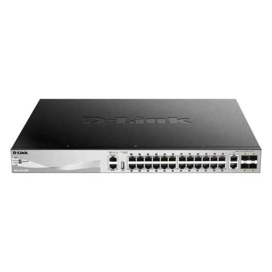 Switch D-Link DGS-3130-30PS/E 24 RJ-45 Gigabit PoE+ 4 SFP+ Apilável L3 Gerido
