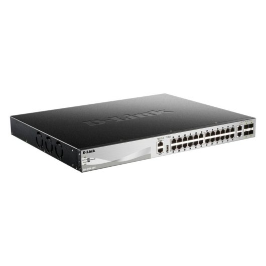 Switch D-Link DGS-3130-30PS/E 24 RJ-45 Gigabit PoE+ 4 SFP+ Apilável L3 Gerido