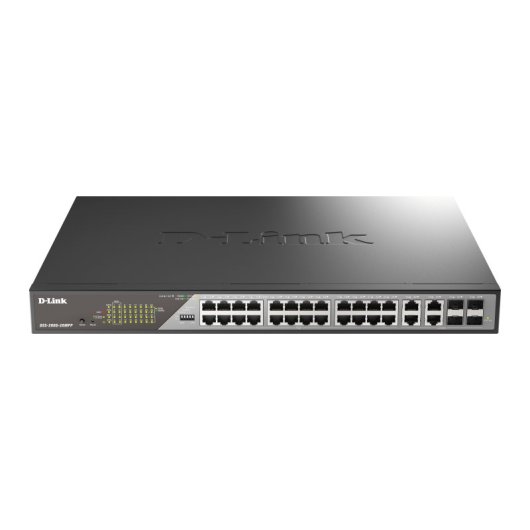 Switch D-Link DSS-200G-28MPP 24 Puertos Gigabit PoE+ 4 SFP L2 Gestión Avanzada 1U