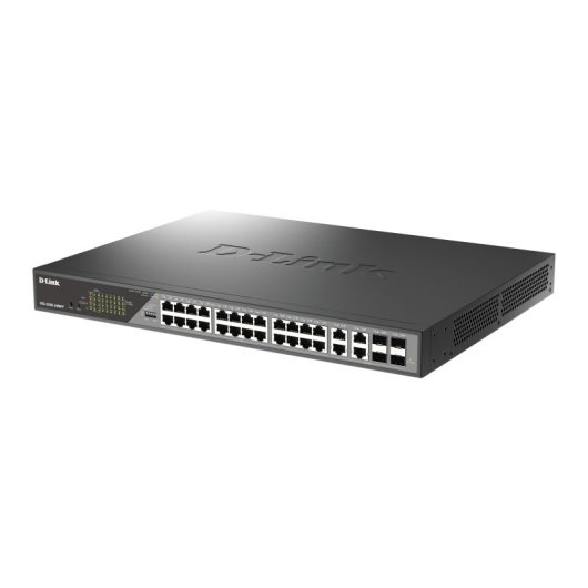 Switch D-Link DSS-200G-28MPP 24 Puertos Gigabit PoE+ 4 SFP L2 Gestión Avanzada 1U