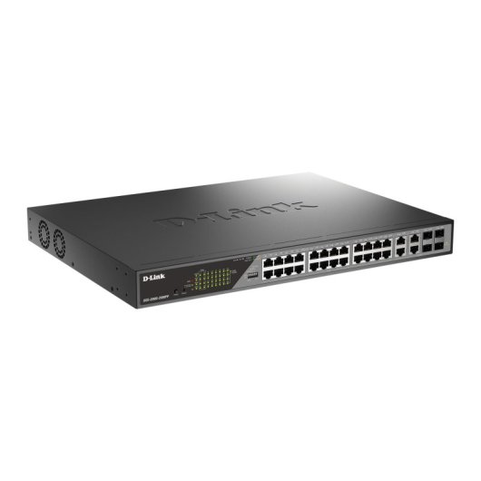 Switch D-Link DSS-200G-28MPP 24 Puertos Gigabit PoE+ 4 SFP L2 Gestión Avanzada 1U