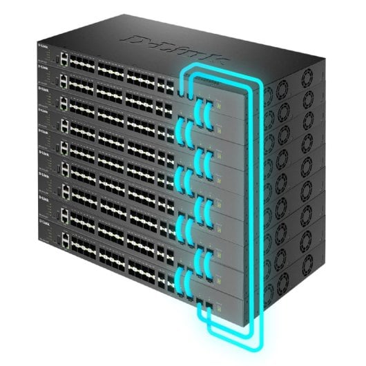 D-Link DXS-3410-32SY 28 SFP+ Switch 4 SFP28 L3 760Gbps Empilhável Gestão Avançada