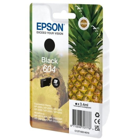 Cartucho de tinta Epson 3,4 ml Negro Original XP-2200/3200/4200 WF-2910/2950