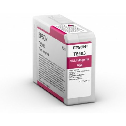 Cartucho de tinta Epson T8503 Magenta vivo 80 ml SureColor SC-P800 pack individual