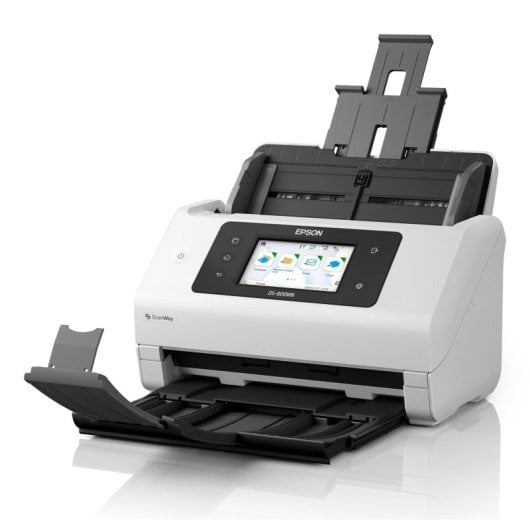 Escáner Epson WorkForce DS-800WN Wi-Fi/Ethernet/USB, Dúplex, ADF 100 hojas, 600x600 DPI