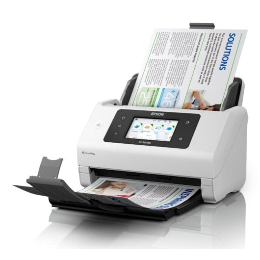 Escáner Epson WorkForce DS-800WN Wi-Fi/Ethernet/USB, Dúplex, ADF 100 hojas, 600x600 DPI