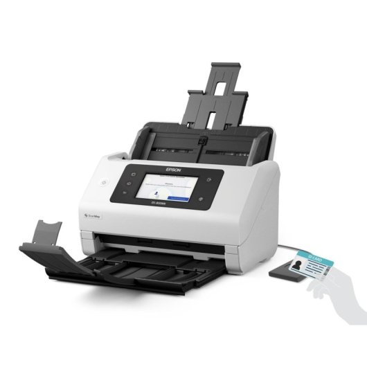 Escáner Epson WorkForce DS-800WN Wi-Fi/Ethernet/USB, Dúplex, ADF 100 hojas, 600x600 DPI