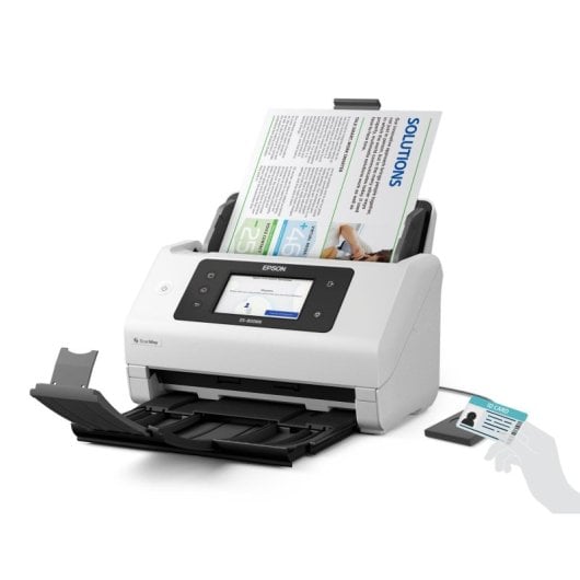 Escáner Epson WorkForce DS-800WN Wi-Fi/Ethernet/USB, Dúplex, ADF 100 hojas, 600x600 DPI