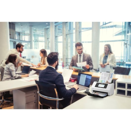 Escáner Epson WorkForce DS-800WN Wi-Fi/Ethernet/USB, Dúplex, ADF 100 hojas, 600x600 DPI
