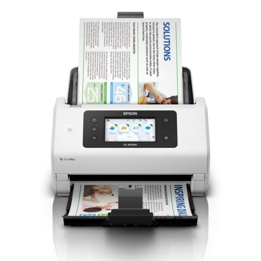 Escáner Epson WorkForce DS-800WN Wi-Fi/Ethernet/USB, Dúplex, ADF 100 hojas, 600x600 DPI