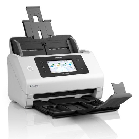 Escáner Epson WorkForce DS-800WN Wi-Fi/Ethernet/USB, Dúplex, ADF 100 hojas, 600x600 DPI