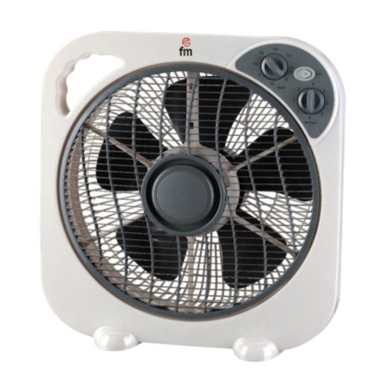 Ventoinha de Chão FM Calefacción BF-35 50W 5 Pás 3 Velocidades Temporizador Grelha Segurança
