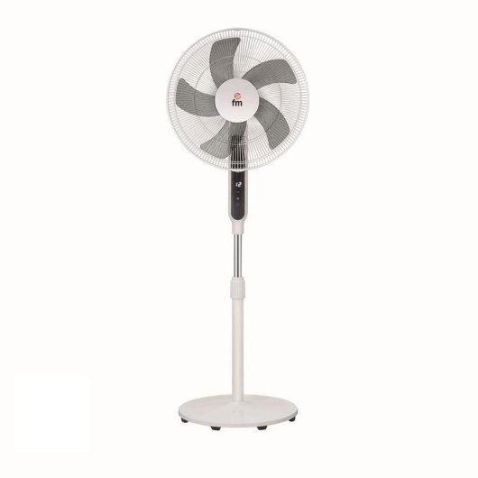 Ventilador FM Calefacción iP-40 DC Blanco 12 Velocidades 40cm Temporizador Mando