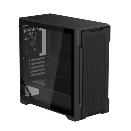 Gigabyte ATX Midi Tower, gehärtetes Glas, USB 3.2, 210 mm, schwarzes Gaming-Gehäuse