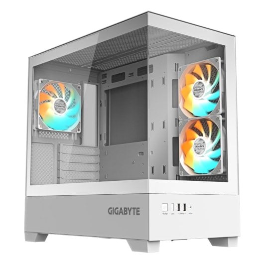 Gigabyte C201 Panoramic Ice Midi Tower M-ATX RGB Vidro Temperado Branca