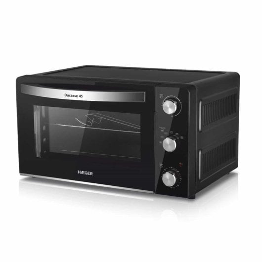 Haeger 45L Schwarzer Elektroofen mit Konvektion und mechanischem Timer