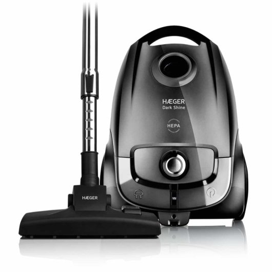 Aspirador Haeger Dark Shine 700 W com potência variável, filtro HEPA e depósito sem saco