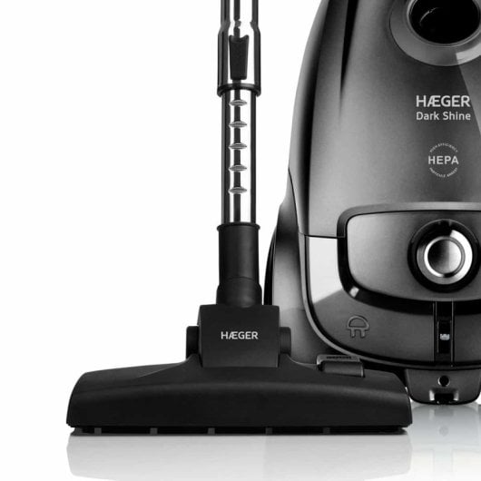 Aspirador Haeger Dark Shine 700 W com potência variável, filtro HEPA e depósito sem saco