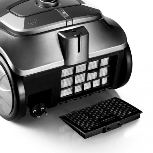 Aspirador Haeger Dark Shine 700 W com potência variável, filtro HEPA e depósito sem saco