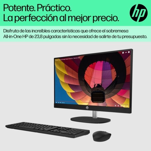 PC de secretária multifunções HP 24-cr0071ns AMD Ryzen 5 7520U 16 GB, SSD de 512 GB, 23,8" IPS FHD, branco