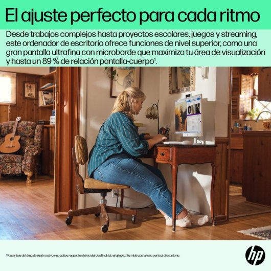 PC Sobremesa HP 24-cr0104ns AMD Ryzen 5 7520U 16GB 1TB SSD Wi-Fi 6 23.8" IPS FullHD Blanco