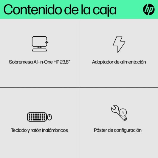 PC Sobremesa HP 24-cr0104ns AMD Ryzen 5 7520U 16GB 1TB SSD Wi-Fi 6 23.8" IPS FullHD Blanco
