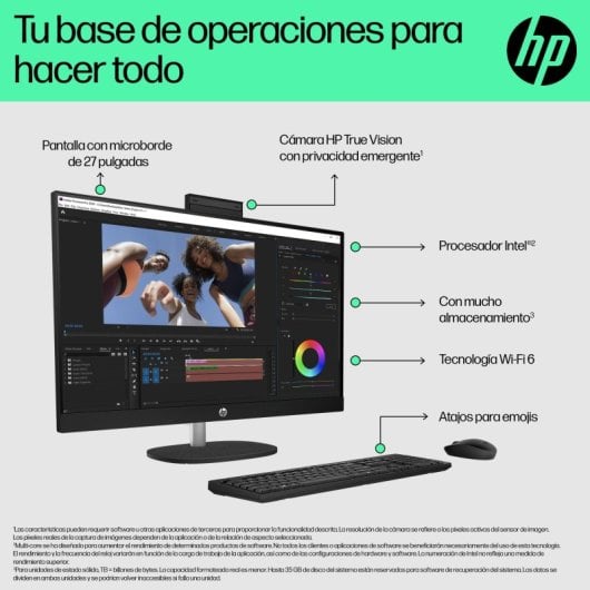 PC Sobremesa HP 27-cr0080ns Intel Core i5-1335U 16GB 1TB SSD Pantalla 27" Táctil FHD Cámara IR W11H