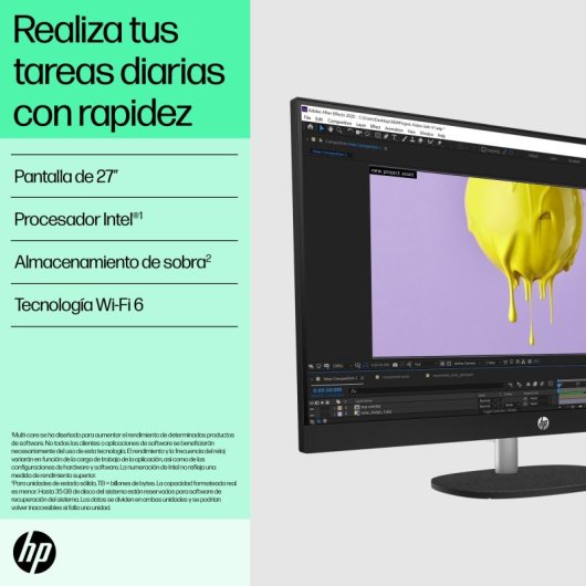 PC Sobremesa HP 27-cr0080ns Intel Core i5-1335U 16GB 1TB SSD Pantalla 27" Táctil FHD Cámara IR W11H