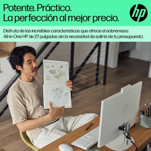 PC Sobremesa HP All-in-One 27-cr0082ns 27" Intel Core i5-1335U 16GB 512GB SSD Full HD WiFi6 Blanco