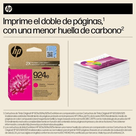 Cartouche d'encre HP EvoMore 924e Magenta XL 800 pages recyclée à 48 %