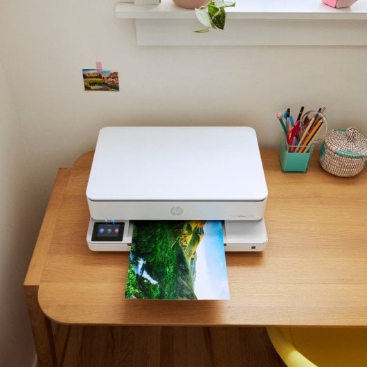 Imprimante jet d'encre multifonction Wi-Fi HP Envy avec chargeur automatique de documents, recto verso, scanner et copieur