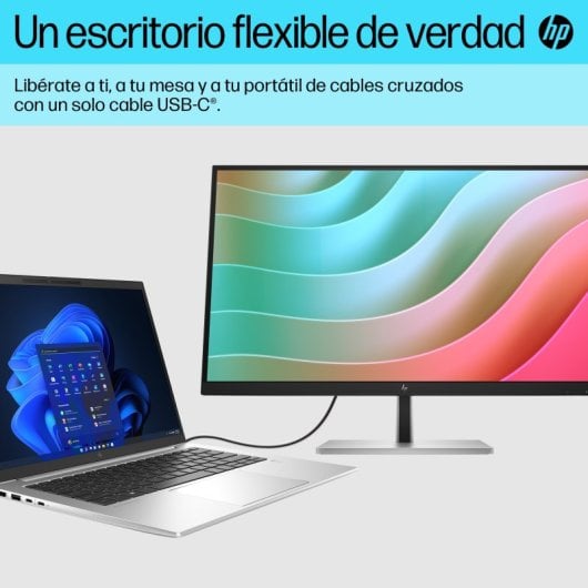 HP E-Series E27k G5 27" 4K 60Hz IPS USB-C Altura Ajustable VESA Altavoces Energy Star
