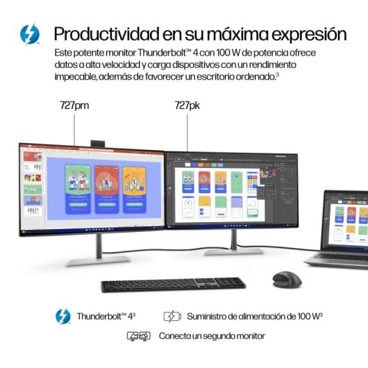 HP Série 7 Pro 27" 4K 60 Hz IPS Thunderbolt 4 HDR400 KVM USB-C PD100W Noir