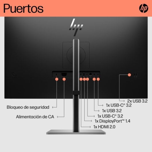 HP E32k G5 31.5" 4K 60Hz IPS USB-C Altavoces Altura VESA