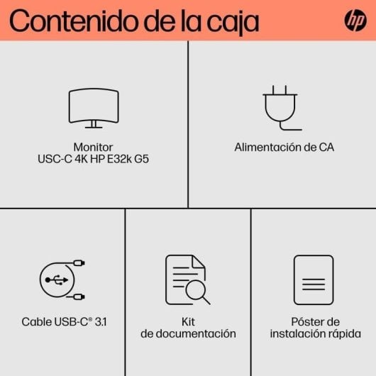Monitor HP E32k G5 31.5" UltraHD 4K 60Hz IPS USB-C Altifalantes VESA