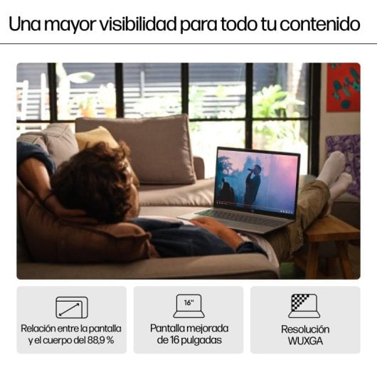 HP Pavilion 16-af0024ns 16? Intel Core Ultra 5 125U 16GB 512GB SSD 2K HDR Windows 11 Home Azul