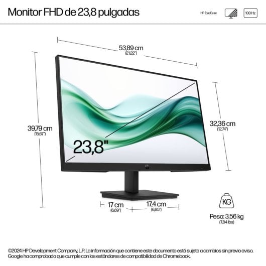 HP Series 3 Pro 324pv 23.8" 1080p 100Hz VA Low Blue Light Flicker Free Edge LED Micro-Edge