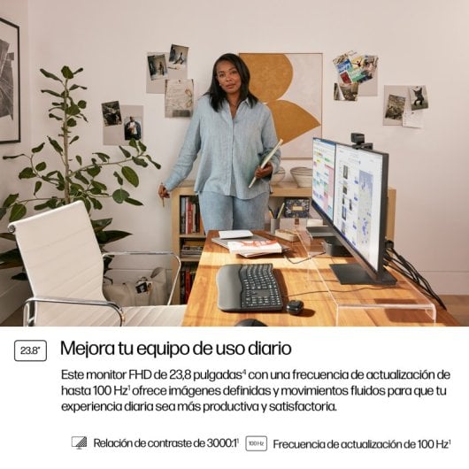 HP Series 3 Pro 324pv 23.8" 1080p 100Hz VA Low Blue Light Flicker Free Edge LED Micro-Edge