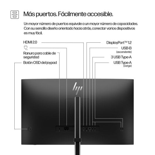 HP 27? QHD 100Hz IPS Altura Ajustable USB HDMI DisplayPort VESA Flicker Free