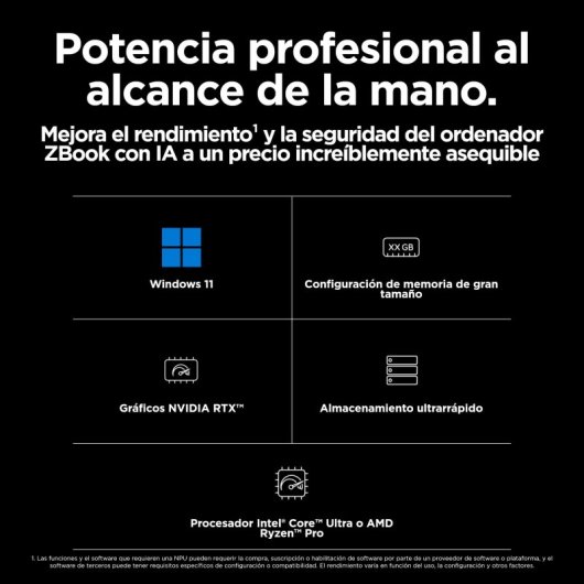 HP ZBook 16 G11 16″ Intel Core Ultra 9 185H 32 Go 1 To SSD RTX 3000 Ada Windows 11 Pro