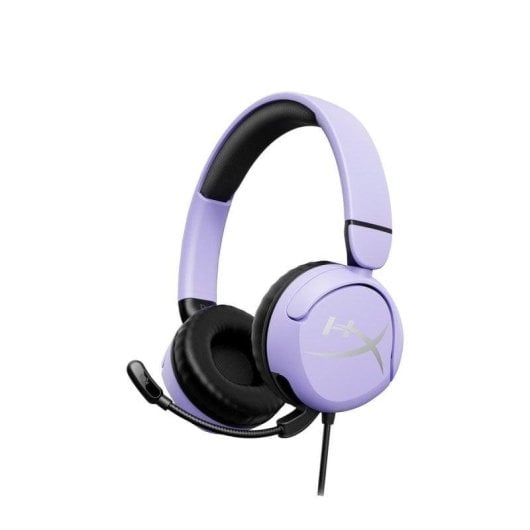 Auriculares HyperX Cloud Mini com fio Minijack Cancelamento de Ruído Mic e Limitador de Volume Preto Lavanda