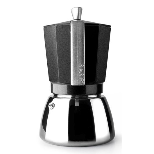 Cafetera Aluminio Fundido Ibili Elba 0,3L Inox base 11cm negra resistente