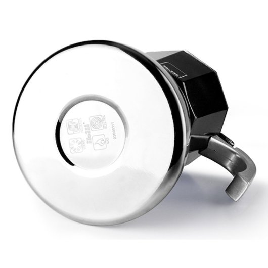 Cafetera Aluminio Fundido Ibili Elba 0,3L Inox base 11cm negra resistente