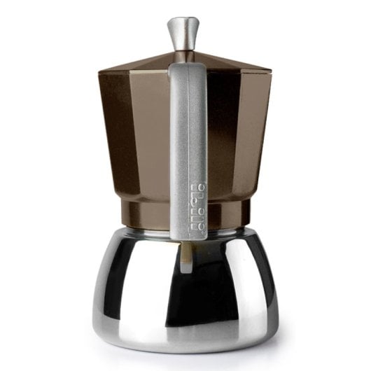 Ibili Elba, italienische Kaffeemaschine aus Aluminiumguss und Edelstahl, 0,6 l, Sockel 13 cm, Widerstand. Ruhe in Frieden