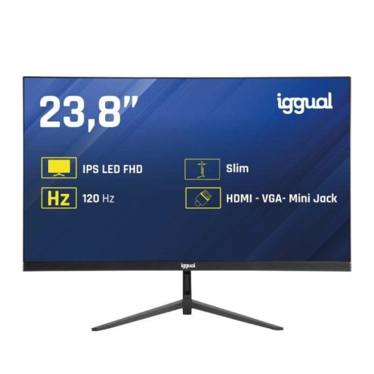 Monitor iggual IGG319413 23.8" IPS FHD 1080p 120Hz 1ms VGA HDMI Slim