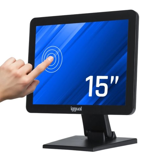 Écran tactile capacitif Iggual MTL15X 15″ 1024x768 60Hz TFT LCD VESA HDMI VGA USB