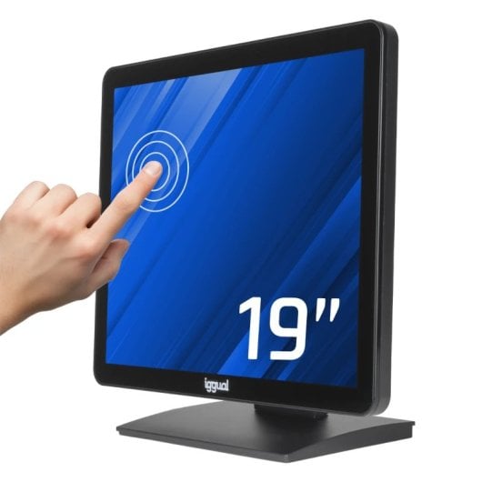 iggual MTL19X 19″ 1280x1024 SXGA 10-Punkt-Touch-Monitor HDMI VGA USB Schwarz
